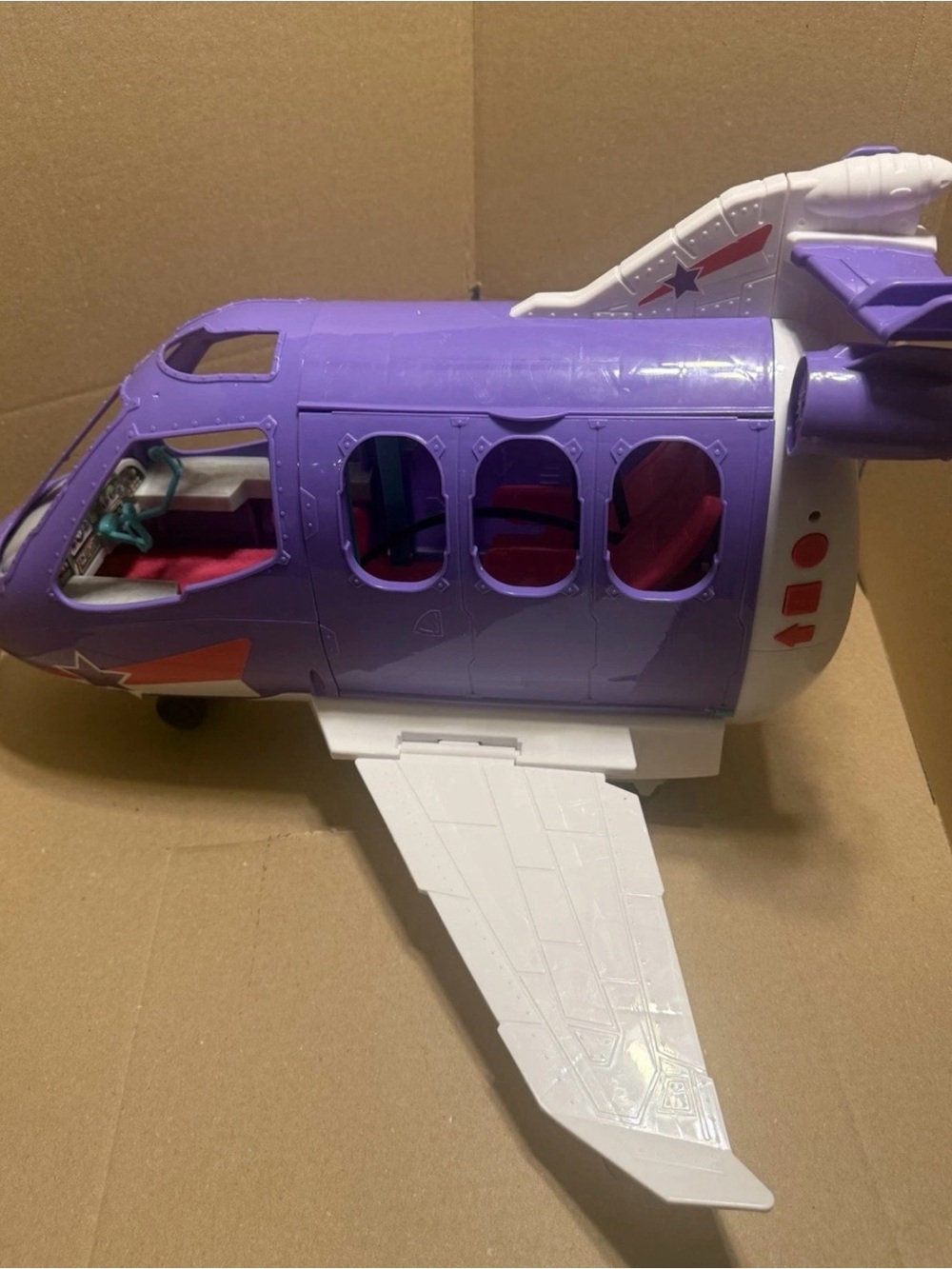 Barbie Glamour Jet Airplane Purple M3544/N4922 Light Works 2008